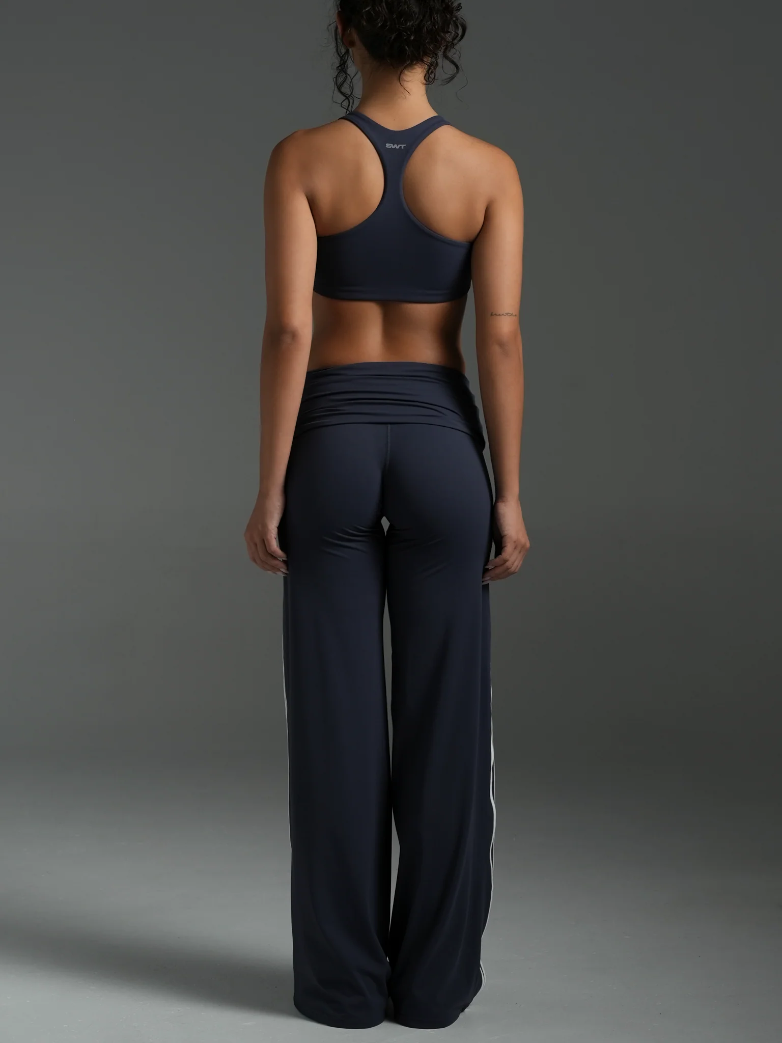 FLX Foldover Stripe Wide Leg Bottoms - Image 4